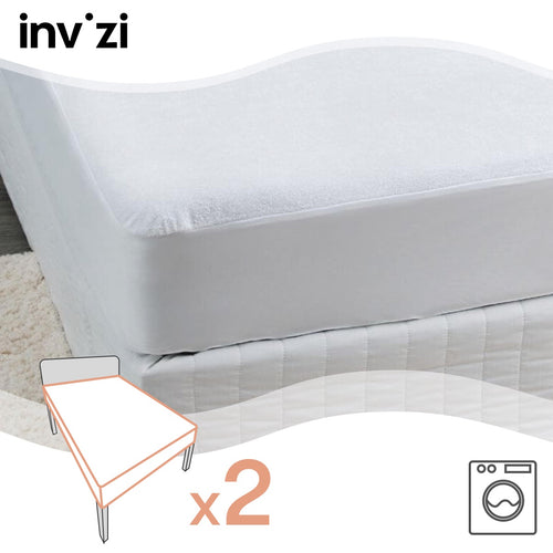 Invizi Wasserdichtes Spannbettlaken – Doppelpack