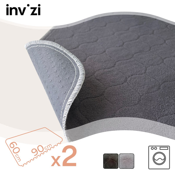 Alèses antidérapantes 60×90 cm Invizi - Lot de 2