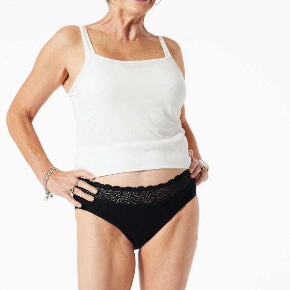 Culotte d'incontinence lavable pour femme Invizi – Taille basse