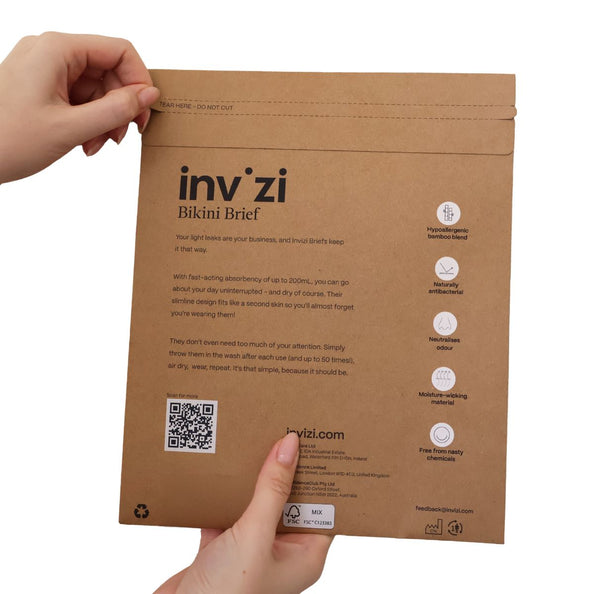 Culotte d'incontinence lavable pour femme Invizi – Taille basse